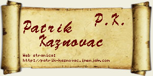 Patrik Kaznovac vizit kartica